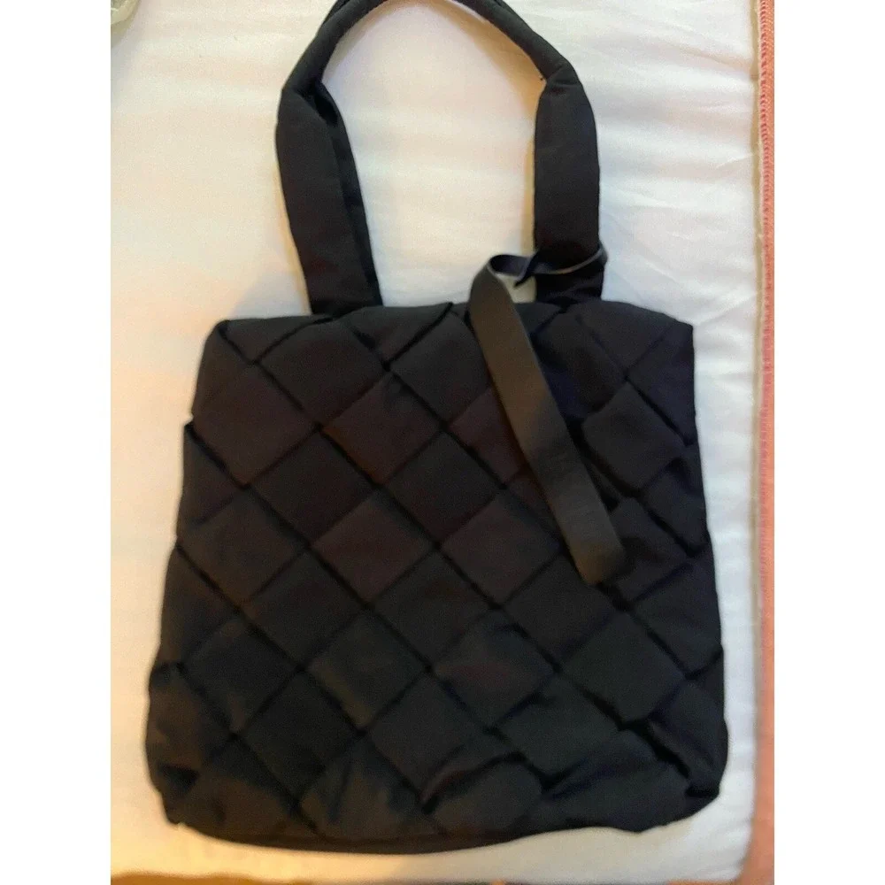 JASON WU Black Nylon Woven Tote Bag‎